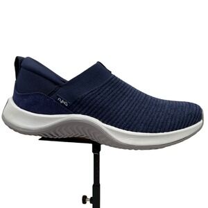 Ryka Women's Encore Knit Plus Athletic Casual Shoes‎ Size 8.5 Blue Slip-on Style